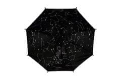 Teddies Dežnik Star Sky 70cm kovina/plastenke srebrna