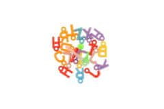 Teddies Plastični srčki, črke z vrvico 2 vrsti v vrečki