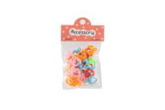 Teddies Plastični srčki, črke z vrvico 2 vrsti v vrečki