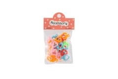 Teddies Plastični srčki, črke z vrvico 2 vrsti v vrečki