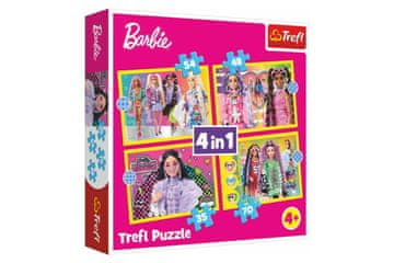 Trefl Sestavljanka 4v1 Happy World Barbie 28,5x20,5cm