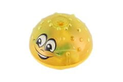 Teddies Vodna igrača Splash fontana plastična 10cm rumena na baterije z lučko