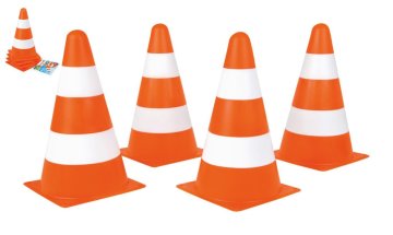 LENA Otroški prometni stožci 4 kosi plastike 24m+