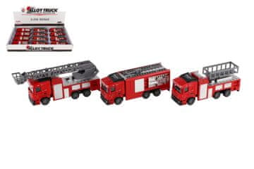 Teddies Gasilski avtomobili iz plastike 13-16 cm za izvlečne 3 vrste