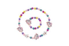 Teddies Ogrlica in zapestnica kroglice enorožec les/plastik 20cm