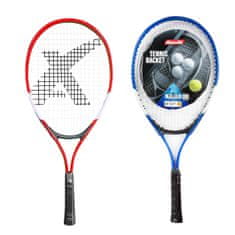 Teddies Komplet loparjev za badminton 2 kosa + žogica 2 kosa 65 cm kovina/plastenke 2 barvi v kovčku