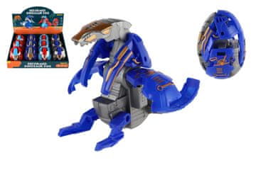 Teddies Dinozaver/robot, zložljivo plastično jajce 11 cm v foliji