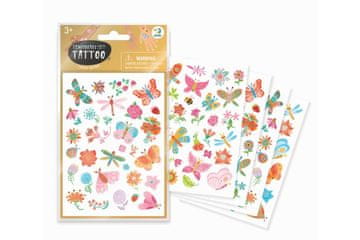 Tattoo Metulji in cvetje 10,5x15cm 4 listi