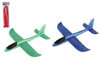 Teddies Model letala za metanje iz pene 47cm 3 barve na kartici