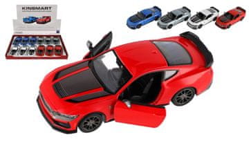Teddies Avto Kinsmart 2024 Ford Mustang Dark Horse 1:38 kovina/plast 12,5cm 4 barve na hrbtni strani - kombinacija različic ali barv