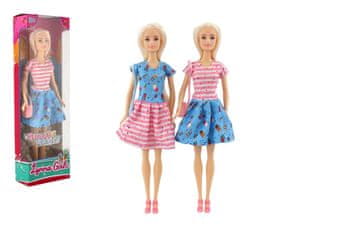 Teddies Lutka Lynna z dolgimi lasmi iz plastike 30cm 2 barvi