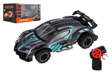 Teddies RC športni avtomobil iz plastike 2,4GHz 20cm baterija sivo-turkizna
