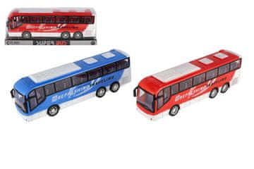 Teddies Avtobusni daljinec iz plastike 31cm z vztrajnikom 2 barvi v blister pakiranju