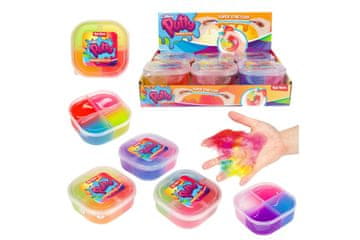 Teddies Slime - mavrica 8,5x8,5cm v plastični škatli
