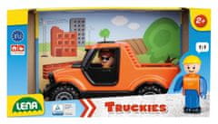 LENA Avto Truckies Pick-up plastika 19cm s figurico v škatli 24m+