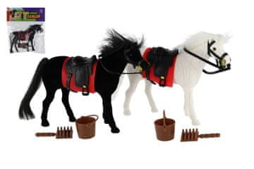 Teddies Konj s sedlom in dodatki 16cm