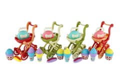 Teddies Mini voziček z dodatki iz plastike 9x13cm 4 barve na kartici