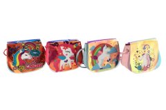 Teddies Torbica/vrečka mavrični samorog iz plastike 4 barve v vrečki