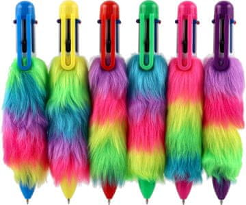 Teddies Plišasto pisalo/pisalo 6 barv plastika 14cm 6 barv v plastični škatli