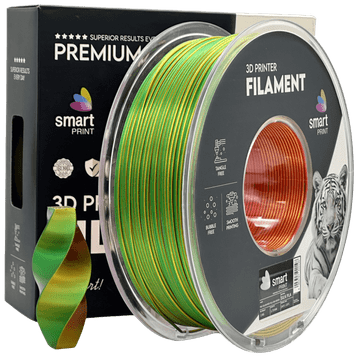 Smart Print Silk PLA Trojna Barva rdeča rumena zelena filament 1.75mm - Smart Print Sijajni Filament za 3D Tisk (1kg Kolut)