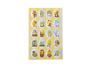 Velikonočne nalepke, barvno oblikovane