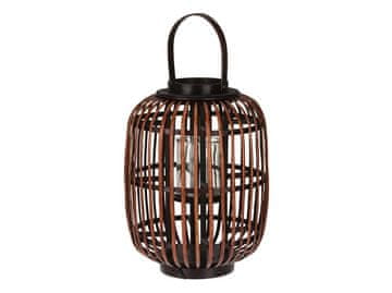 Okrasna svetilka iz protja z ročajem - naravna, 32,5 × 41,5 cm