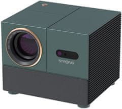 Projektor STRONG MIRA 1/ LCD/ FHD (1920x1080)/ 300 ANSI lm/ USB 2.0/ HDMI/ BT/ Wi-Fi/ Repro/ Android 11/ sivo-zelena