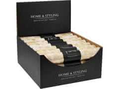 Koopman Dekorativna tkanina poliester 2500x280mm roll tiskanje snežinke, zlato, belo, šampanjec