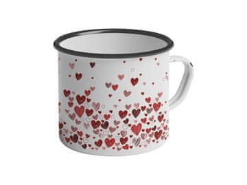 Kozarec iz kositra 350 ml - barvni srčki