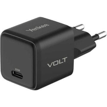 YENKEE YAC G20 VOLT BK USB C 20W GaN