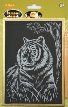 Artlover Zlata praskalna slika - Tiger v travi