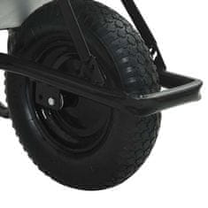 Vidaxl Kolovrat Srebro in črno 141 x 60 x 57 cm Jeklo