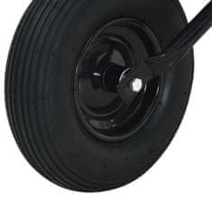 Vidaxl Kolovrat Srebro in črno 133 x 62,5 x 58 cm Jeklo