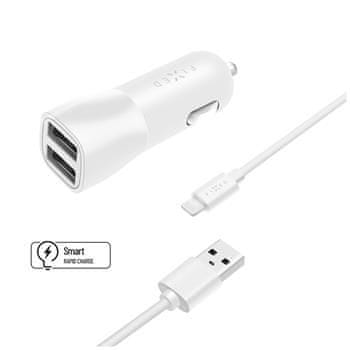 FIXED 2xUSB, USB/Lightning,1m MFI, 15W, bela