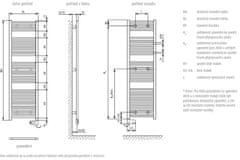 Kermi Električni cevni element za kopalnico B20-SE 1200X550 RAVEN BELA LSE101200552BXK