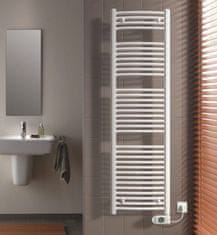Kermi Električni cevni element za kopalnico Kermi B20-RE 800X450 UKRIVLJEN BELA LRE100800452BXK
