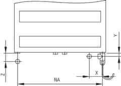 Kermi Kopalniški element Casteo-E 1533X500MM BELA STEKLENIČNA DESNA CTE101500502DXK