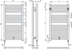 Kermi Kopalniški element Geneo circle-E 810X580MM SREBRNA VRTNA LEVA GCE10080060WEXK