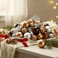 HOMESTYLING Komplet za božično dekoracijo 57 kosov. HN,ZLA