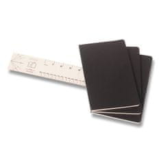 Moleskine Beležnice Cahier, L, prozorne, 3 kosi - črne
