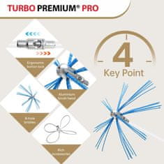 Rotacijska krtača za čiščenje dimnika TURBO Premium PRO - 10m