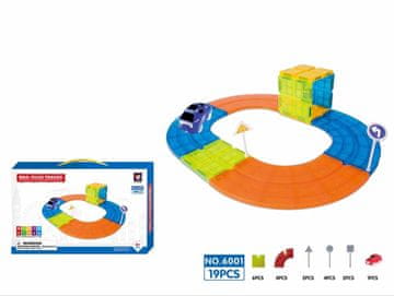 Komplet magnetnih stez 19 kosov - Mag Tiles Track