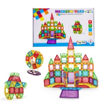 Magnetni gradbeni set 106 delni set - Magnetic Tiles
