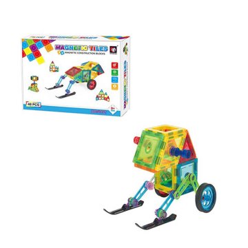 Magnetni gradbeni set 48 delni set - Magnetic Tiles