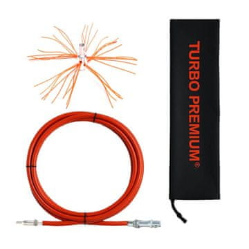 Rotačná kefa na čistenie komína TURBO Premium Anaconda - 4m