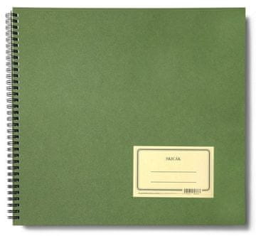 Skicirka ZELENA, 30x30cm, prazna, 30 listov