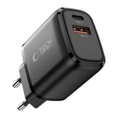 Tech-protect NCA45W GaN polnilnik USB / USB-C 45W PD QC, črna