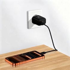 Tech-protect NCA45W GaN polnilnik USB / USB-C 45W PD QC, črna