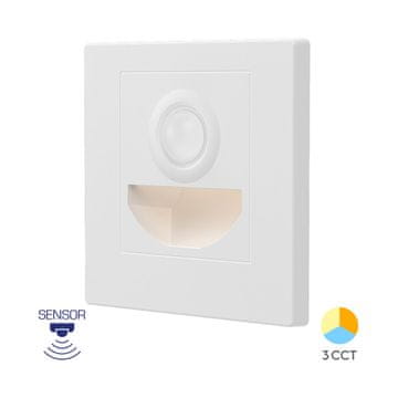 BRAYTRON STEP BS stenska vgradna svetilka LED 1,5W CCT PIR bela