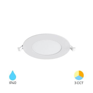 BRAYTRON BP01 vgradni panel LED 9W CCT IP40 okrogel bel
